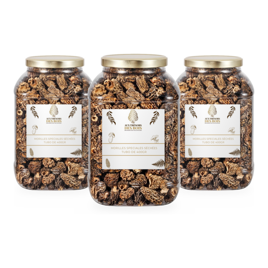 Lot de 3 boîtes de morilles séchées – 3 × 400 g | Offre avantageuse